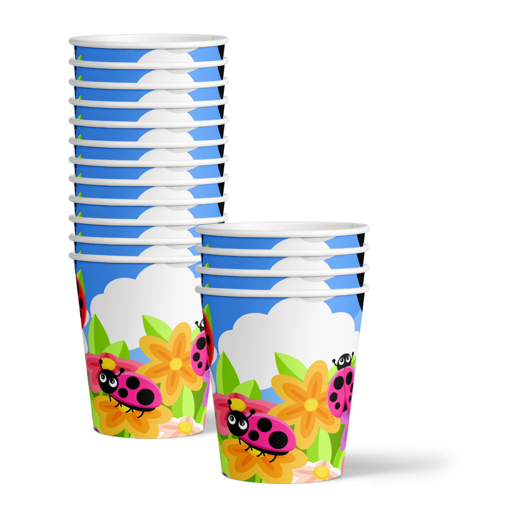 Little Lady Bug Birthday Party Tableware Kit For 16 Guests - BirthdayGalore.com