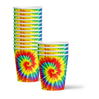 Tie Dye Birthday Party Tableware Kit For 16 Guests - BirthdayGalore.com