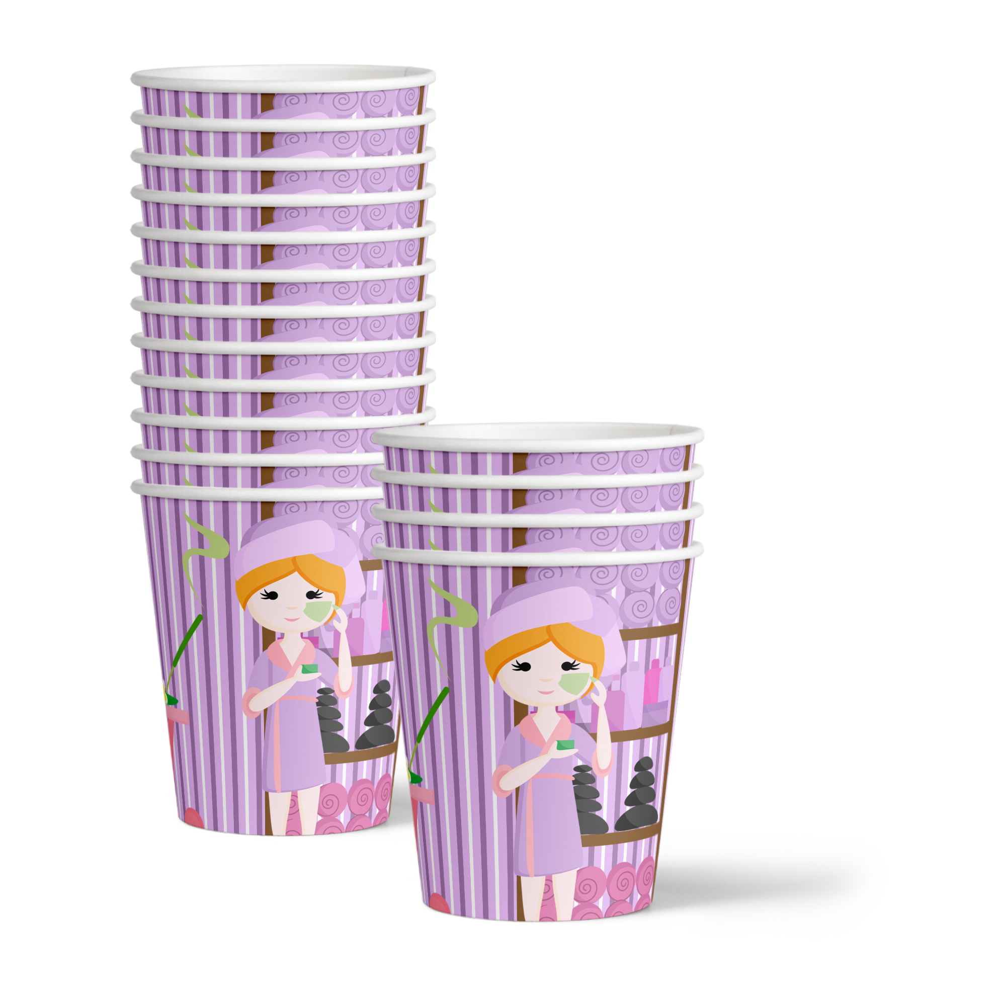 Spa Salon Birthday Party Tableware Kit For 16 Guests - BirthdayGalore.com