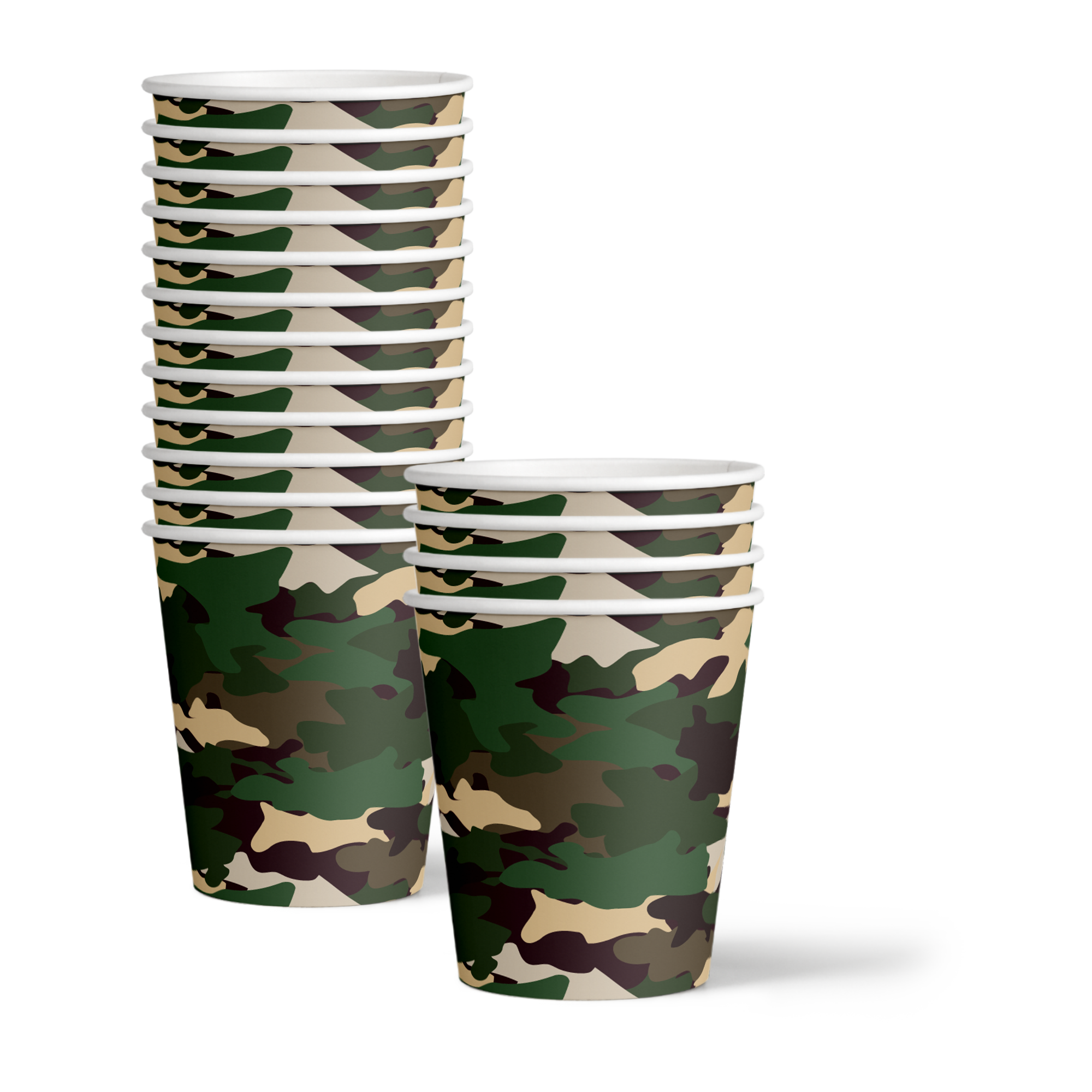 Classic Camo Birthday Party Tableware Kit For 16 Guests - BirthdayGalore.com