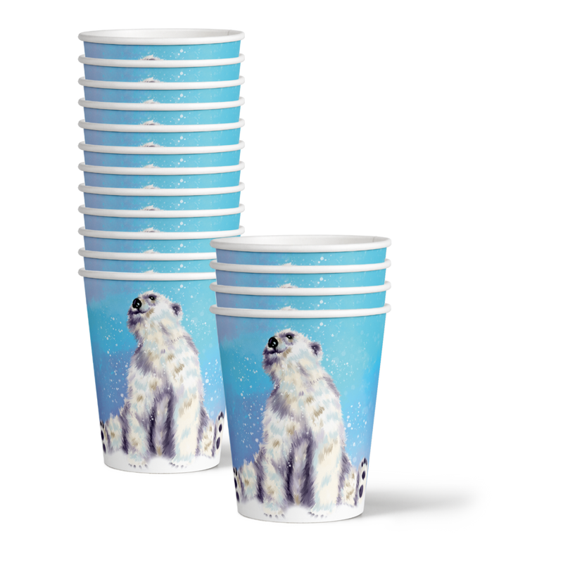 Polar Bear Birthday Party Tableware Kit For 16 Guests