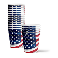 American Flag Patriotic Party Tableware Kit For 16 Guests - BirthdayGalore.com