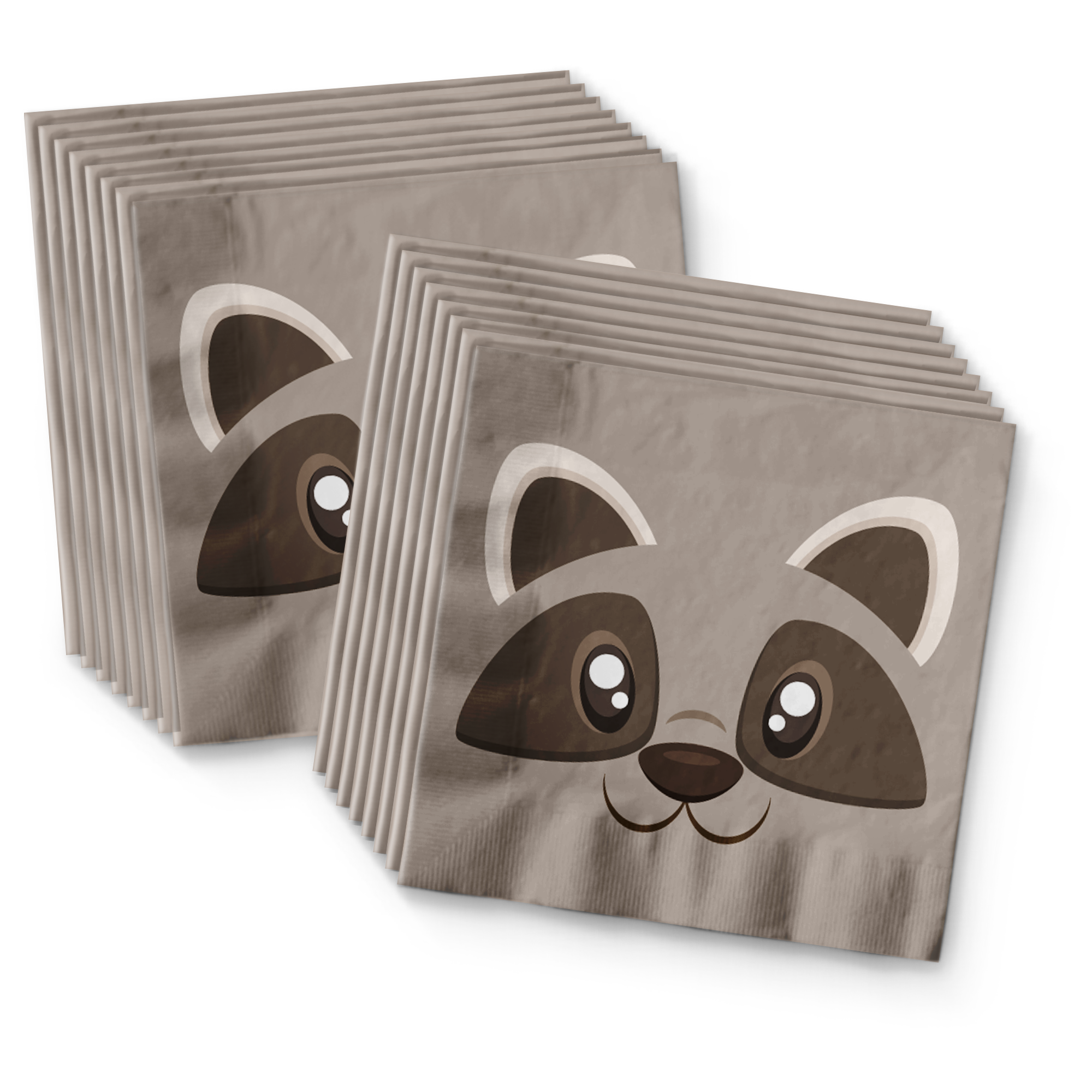 Raccoon Birthday Party Tableware Kit For 16 Guests