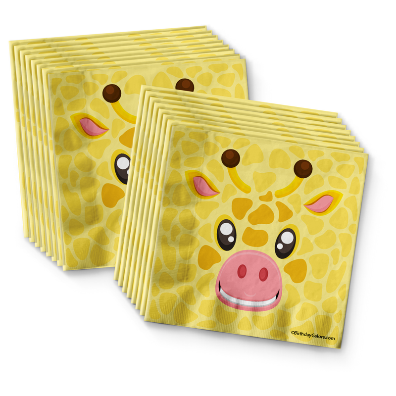 Giraffe Birthday Party Tableware Kit For 16 Guests