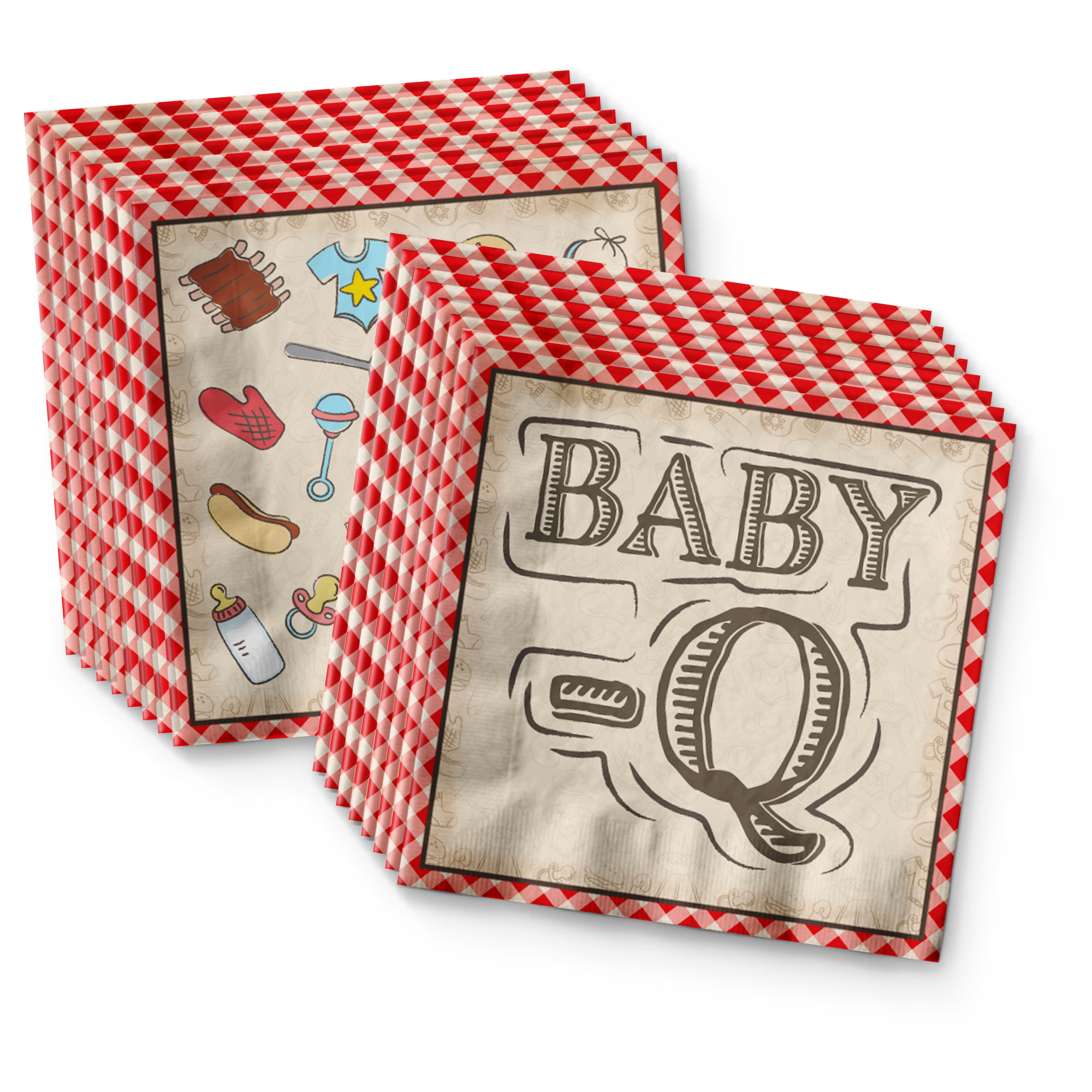 Birthday Galore Baby-Q Baby Shower Party Tableware Kit For 16 Guests