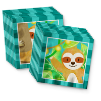 Sloth Boy Birthday Party Tableware Kit For 16 Guests