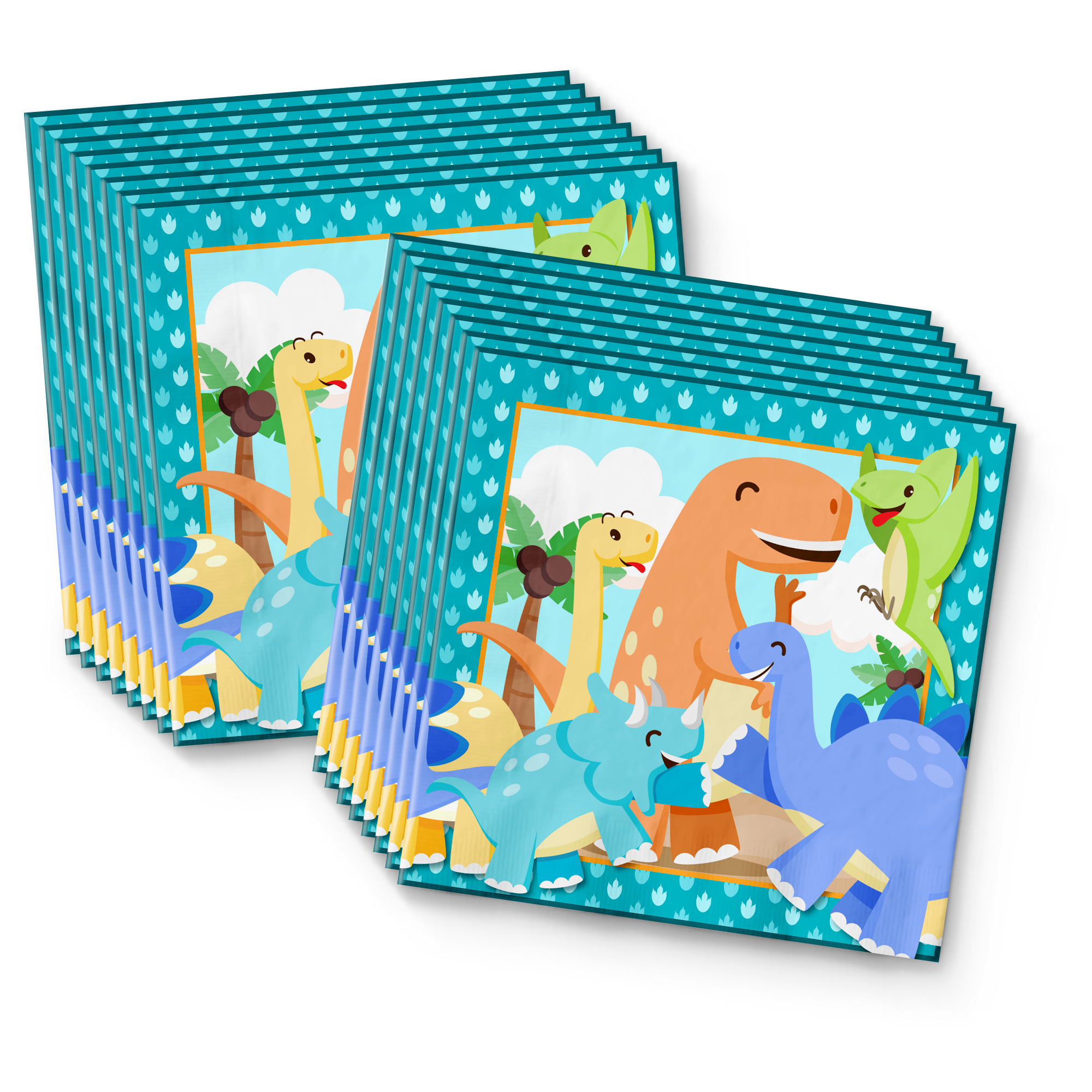 Little Dinosaur Birthday Party Tableware Kit For 16 Guests