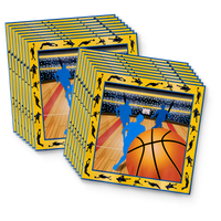 Basketball Star Birthday Party Tableware Kit For 16 Guests - BirthdayGalore.com