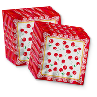 Cherry Birthday Party Tableware Kit For 16 Guests