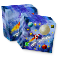 Two The Moon 2nd Birthday Party Tableware Kit For 16 Guests