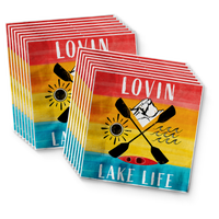 Lake Life Birthday Party Tableware Kit For 16 Guests