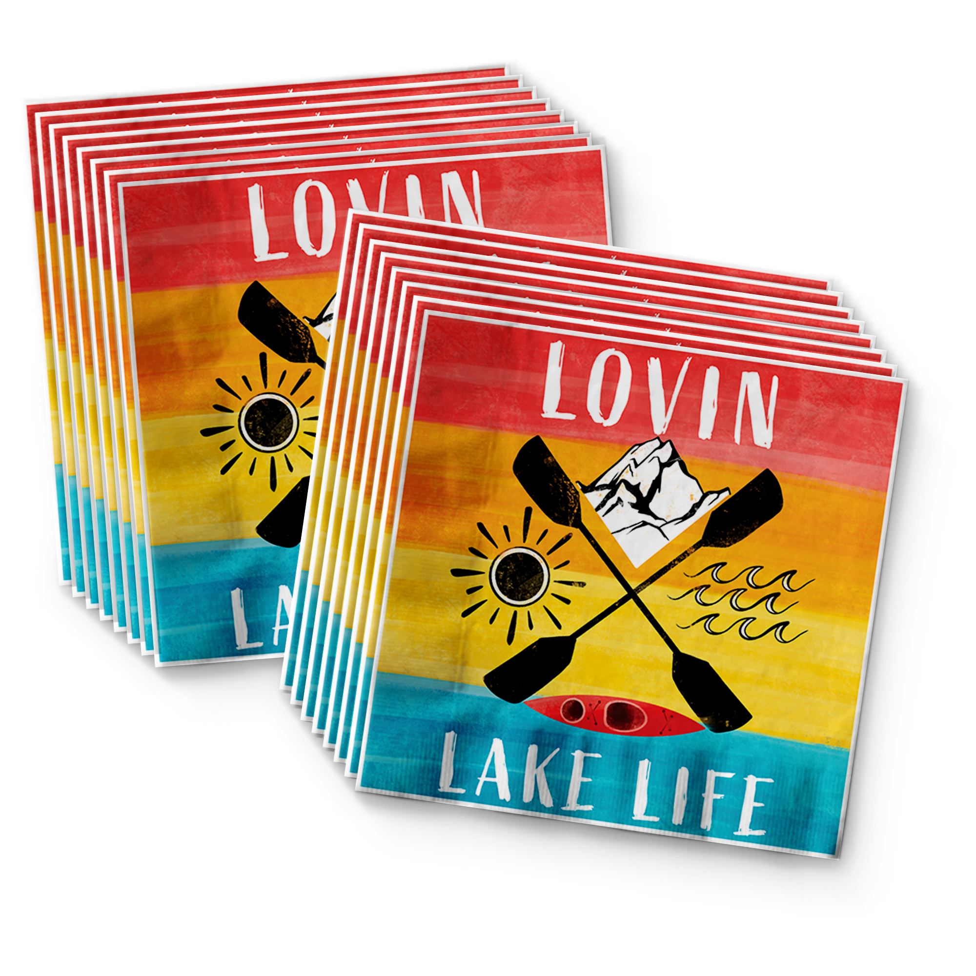 Lake Life Birthday Party Tableware Kit For 16 Guests