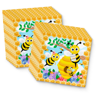 Bee Birthday Party Tableware Kit For 16 Guests - BirthdayGalore.com