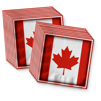Canadian Flag Birthday Party Tableware Kit For 16 Guests