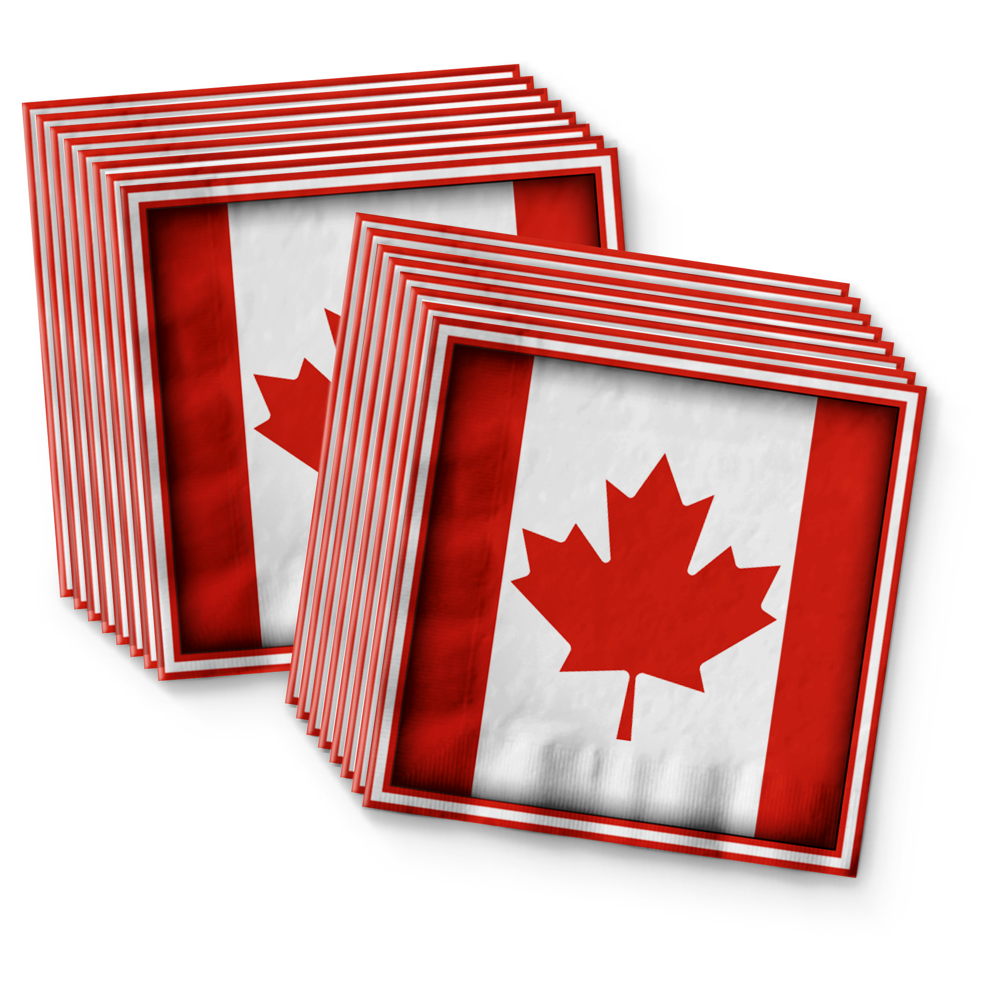 Canadian Flag Birthday Party Tableware Kit For 16 Guests