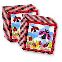 Little Lady Bug Birthday Party Tableware Kit For 16 Guests - BirthdayGalore.com