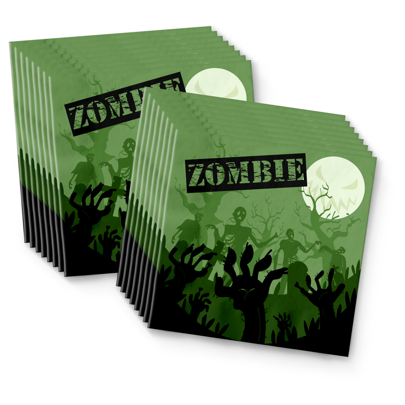 Zombie Birthday Party Supplies Napkins 80pcs Value Pack