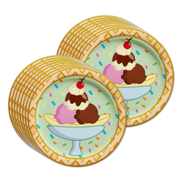 Ice Cream Birthday Party Tableware Kit For 16 Guests - BirthdayGalore.com