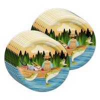 Gone Fishing Party Birthday Party Tableware Kit For 16 Guests - BirthdayGalore.com