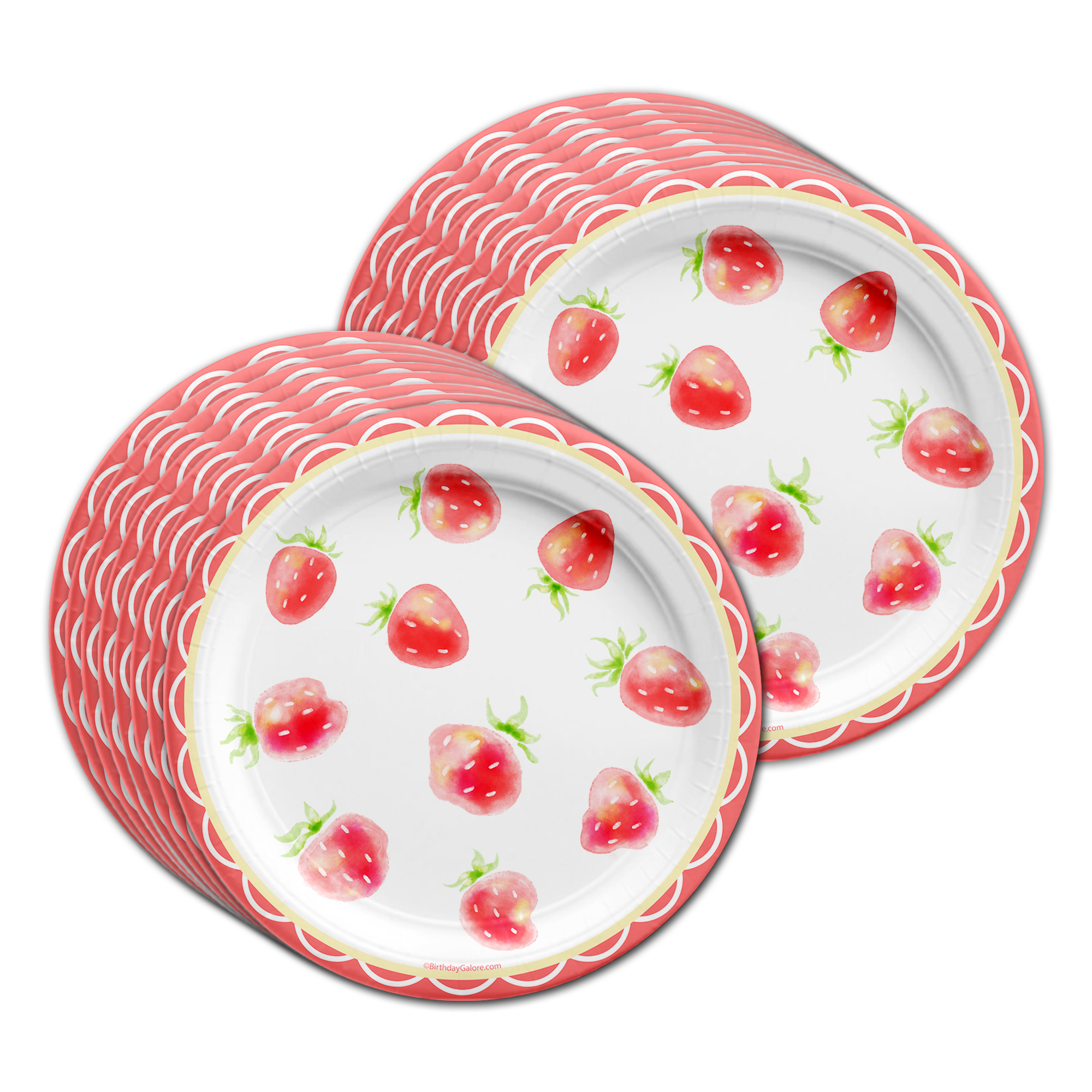 Strawberry Birthday Party Tableware Kit For 16 Guests