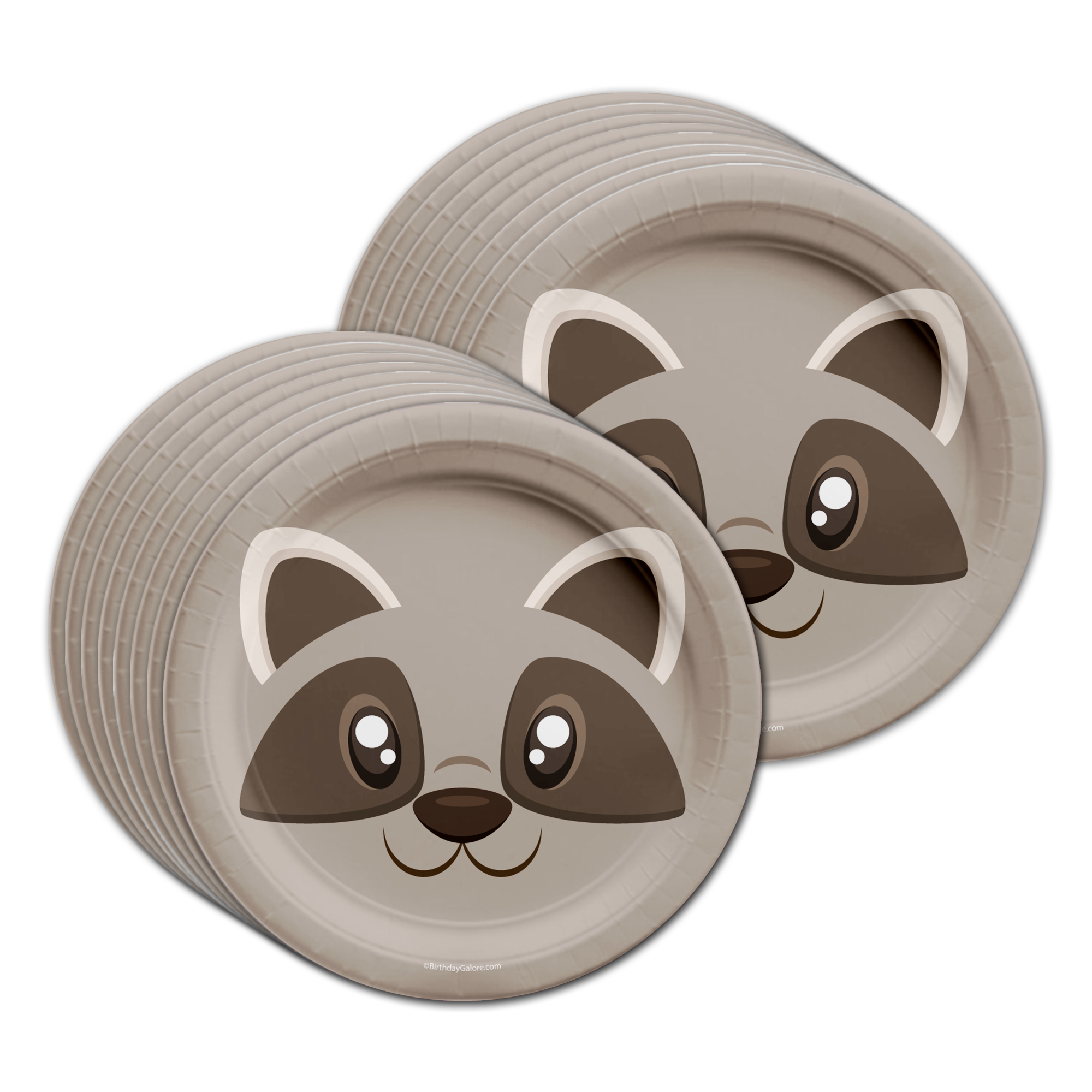 Raccoon Birthday Party Tableware Kit For 16 Guests