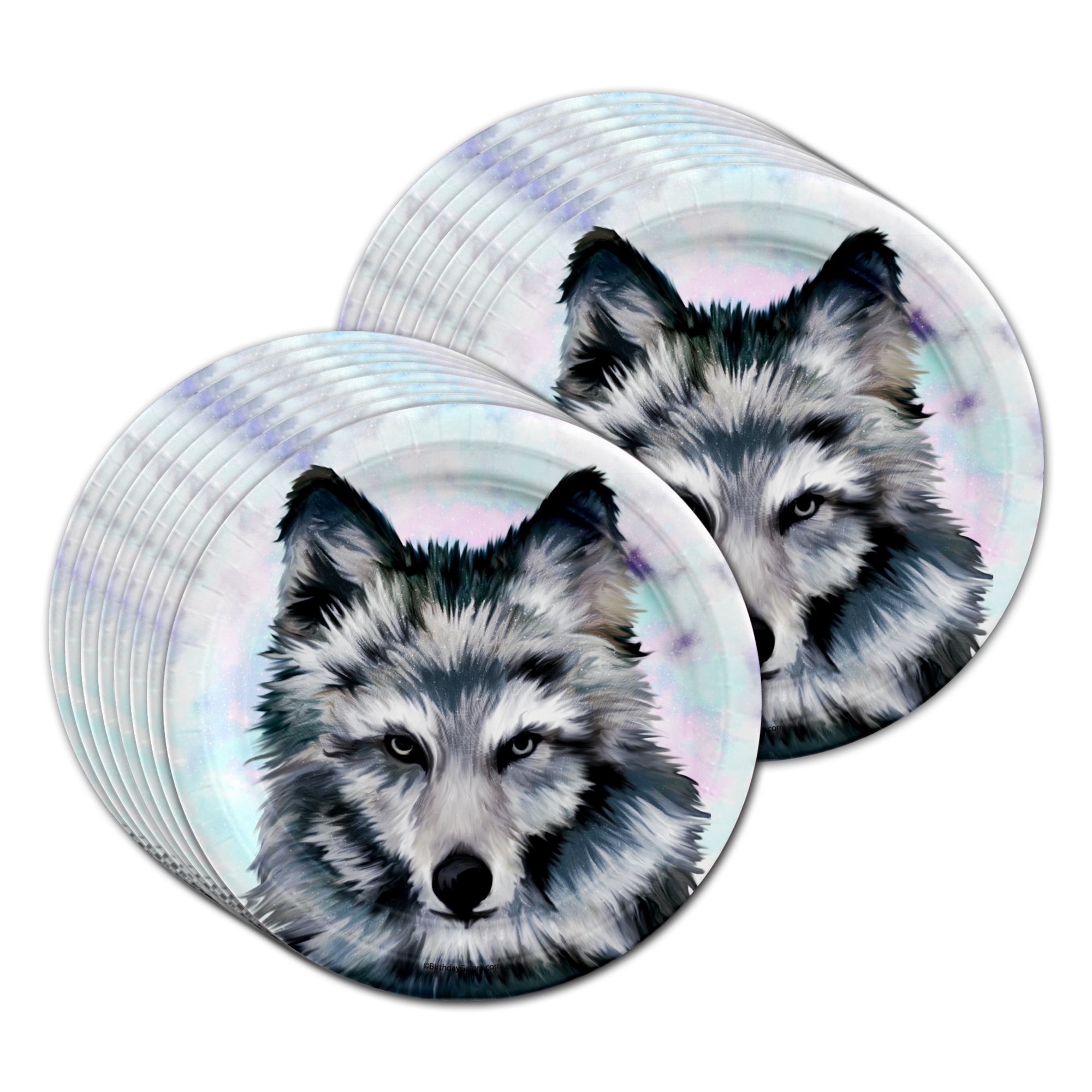 Wolf Birthday Party Tableware Kit For 16 Guests