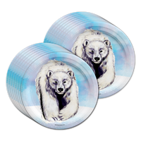 Polar Bear Birthday Party Tableware Kit For 16 Guests