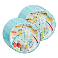 Little Fisherman Fishing Birthday Party Tableware Kit For 16 Guests