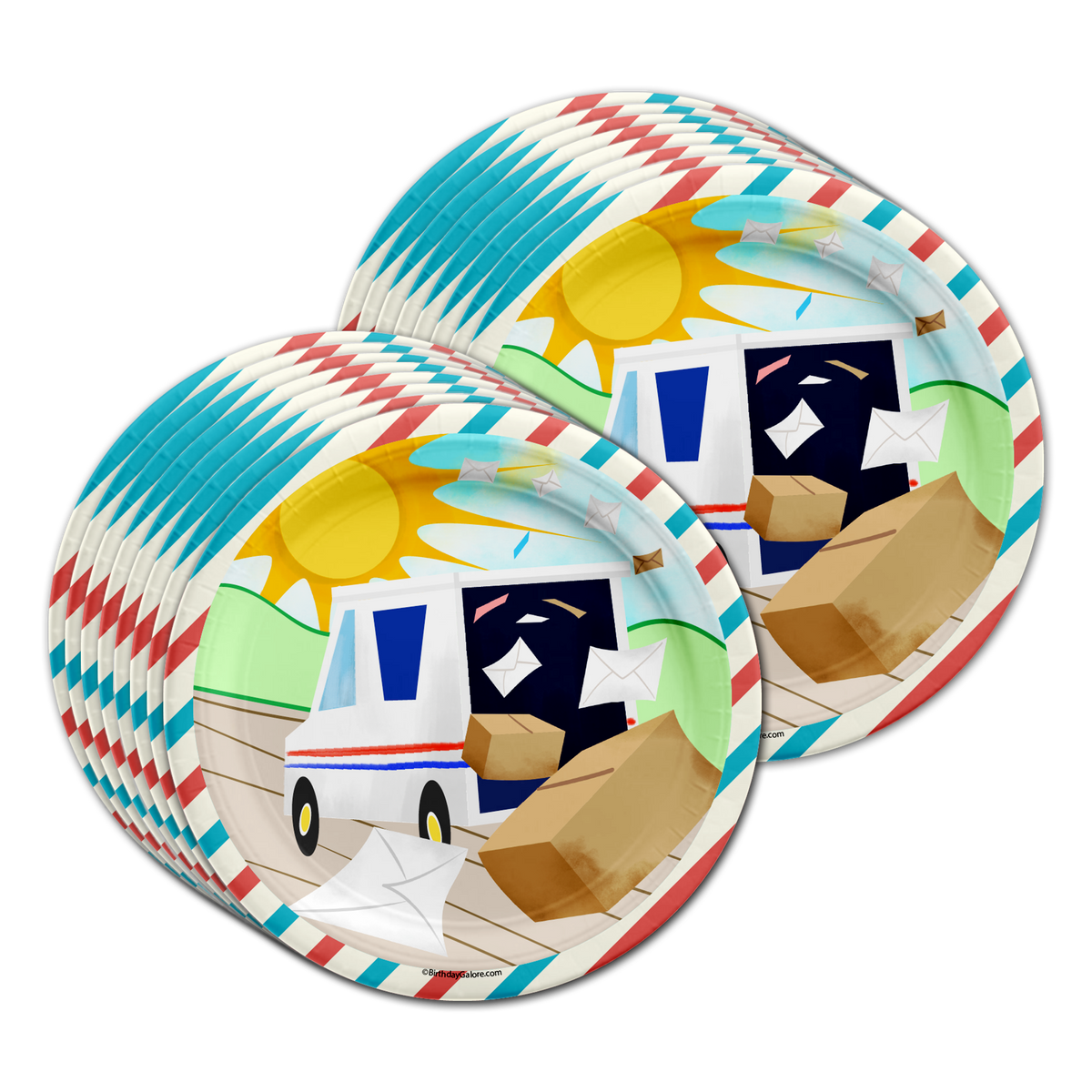 Mailman Birthday Party Tableware Kit For 16 Guests