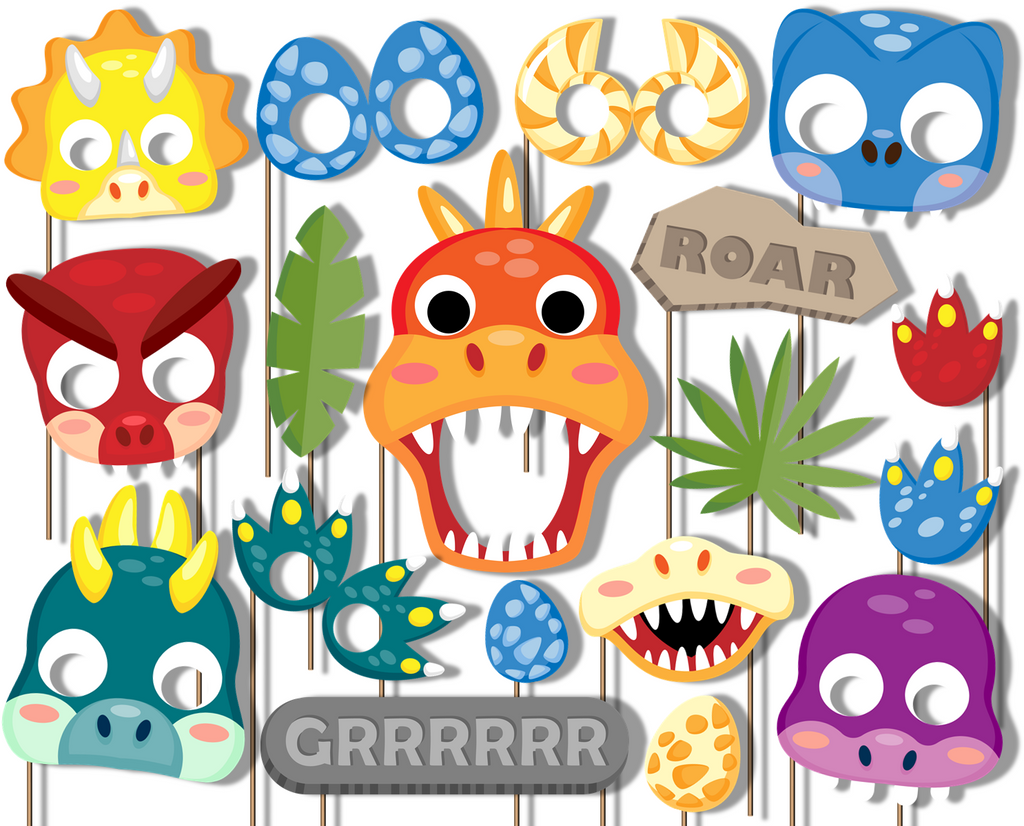 Free Printable Dinosaur Photo Booth Props