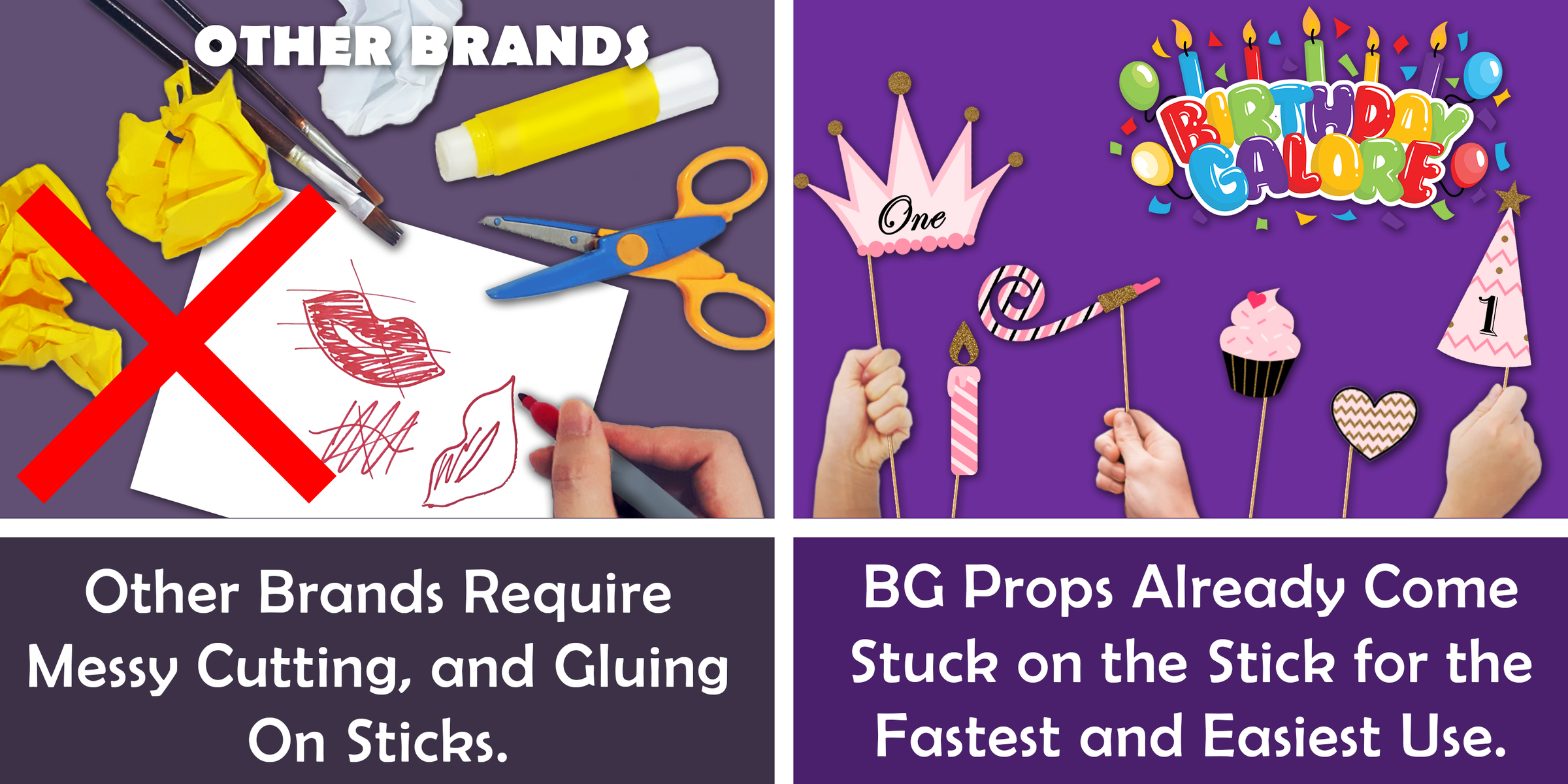 1st Birthday Pink & Gold Photo Booth Props 20pcs Assembled - BirthdayGalore.com