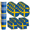 Swedish Flag Birthday Party Tableware Kit For 16 Guests