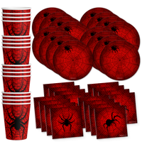 Spiderweb Birthday Party Tableware Kit For 16 Guests