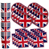 British Flag Birthday Party Tableware Kit For 16 Guests - BirthdayGalore.com