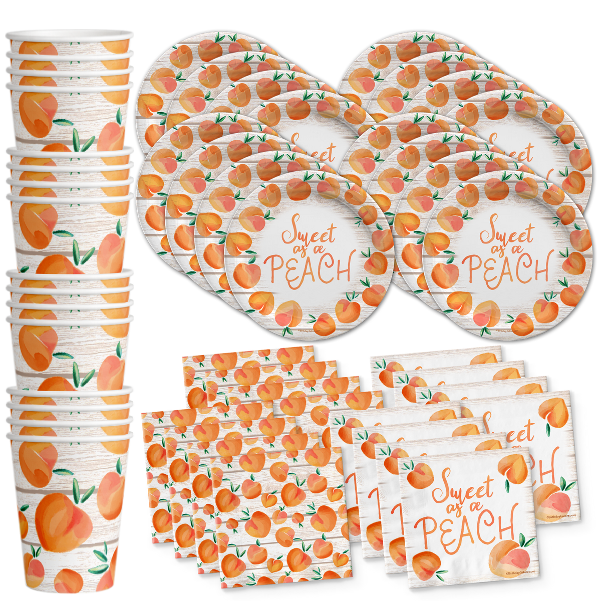 Sweet as a Peach Party Tableware Kit