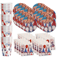 Patriotic Gnomes Birthday Party Tableware Kit