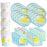 Rubber Ducky Birthday Party Tableware Kit For 16 Guests