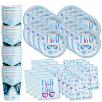Two Cool Winter 2nd Birthday Party Tableware Kit