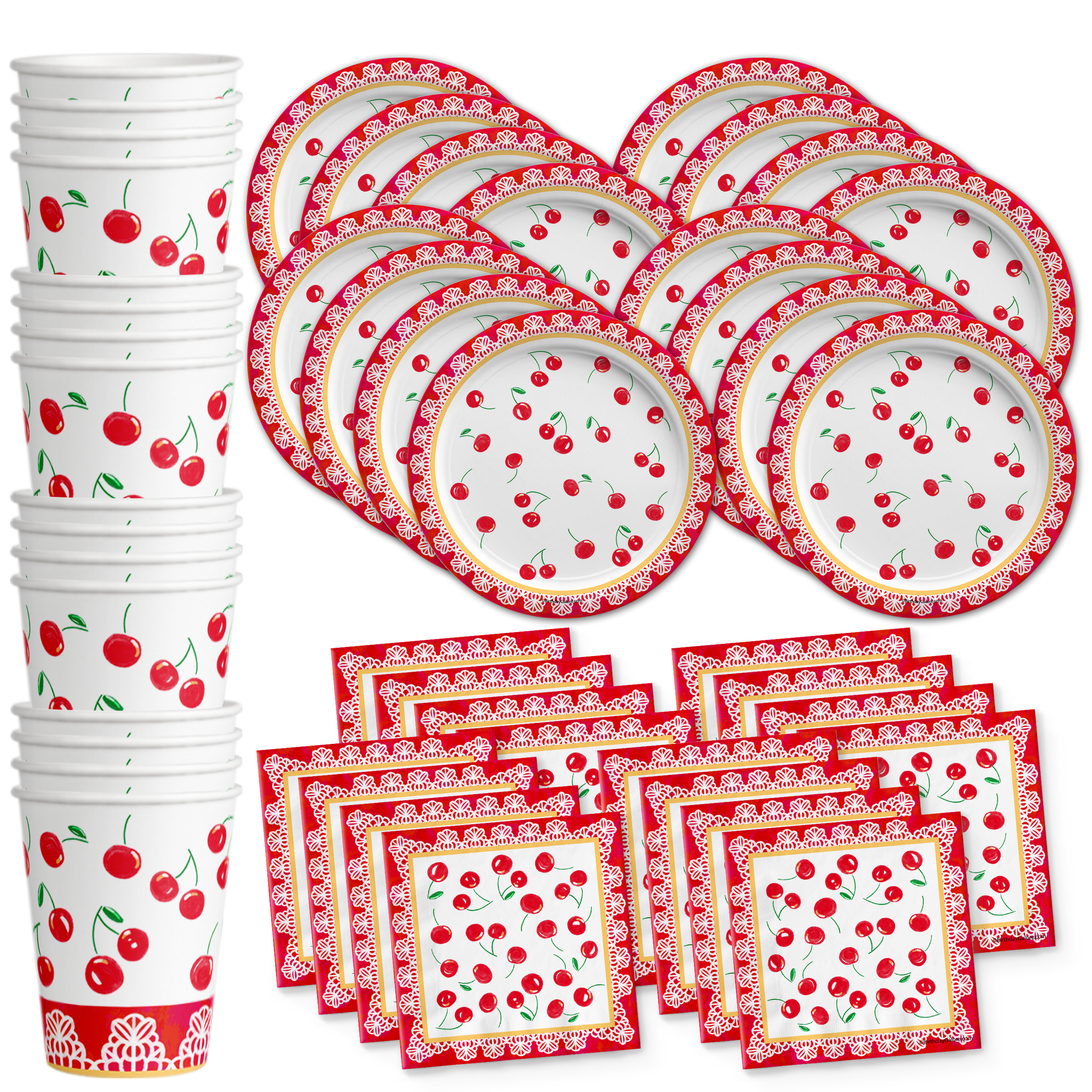 Cherry Birthday Party Tableware Kit