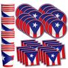 Puerto Rican Flag Birthday Party Tableware Kit For 16 Guests