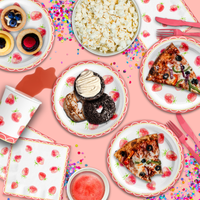 Strawberry Birthday Party Tableware Kit For 16 Guests