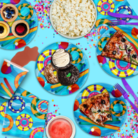 Pool Party Birthday Party Tableware Kit For 16 Guests - BirthdayGalore.com