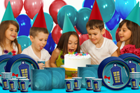 Time Traveler Party Tableware Kit For 16 Guests - BirthdayGalore.com