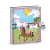 Gift Idea: Lovely Pink Horse Kids Diary With Lock - BirthdayGalore.com