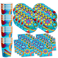 Pool Party Birthday Party Tableware Kit For 16 Guests - BirthdayGalore.com