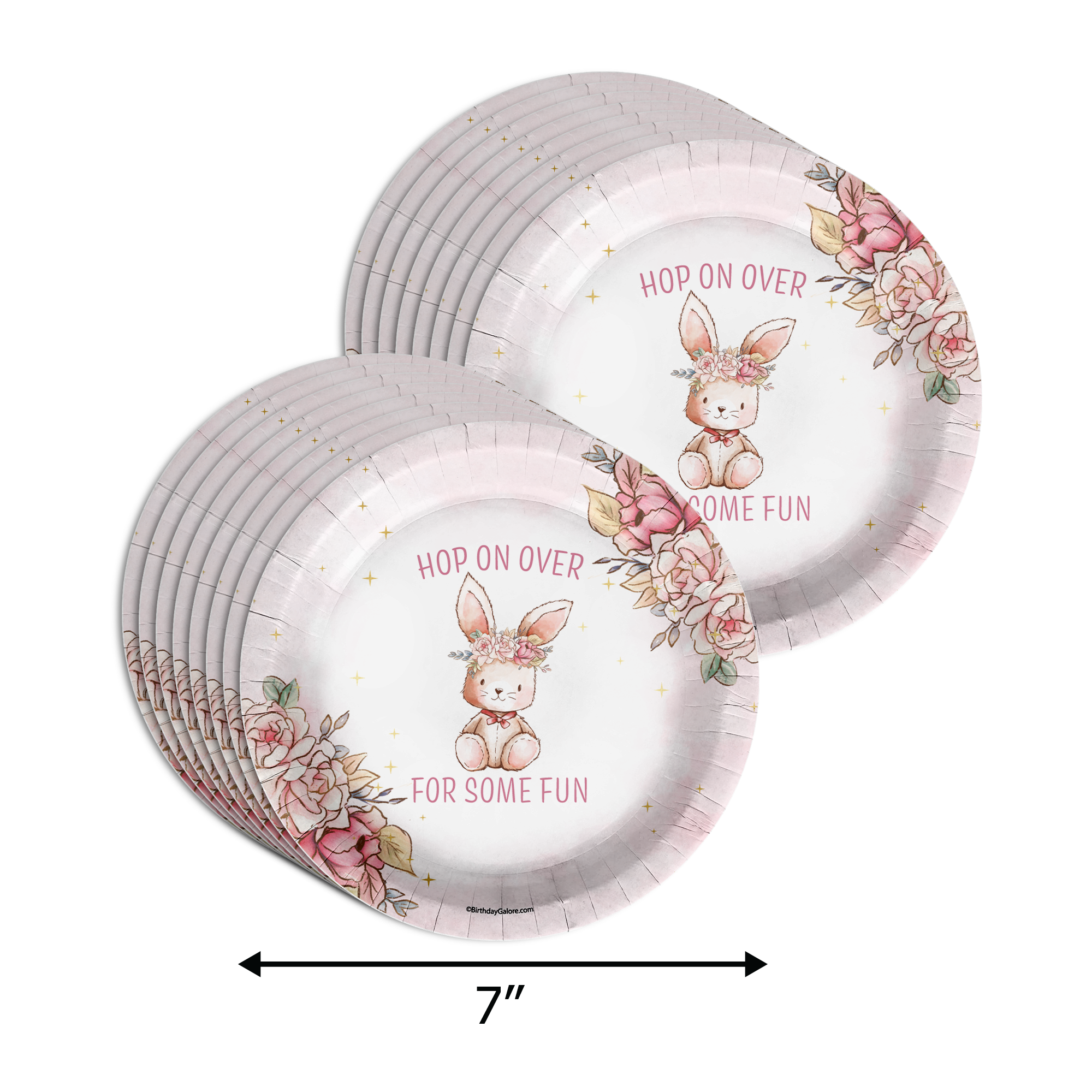 Some Bunny is Turning One 1st Birthday Party Supplies 64 Piece Tableware Set Includes Large 9" Paper Plates Dessert Plates, Cups and Napkins Kit for 16