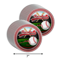 Little Slugger on the Way Baseball Baby Shower Party Supplies 64 Piece Tableware Set Includes Large 9" Paper Plates Dessert Plates, Cups and Napkins Kit for 16