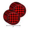 In Two the Wild Buffalo Plaid 2nd Birthday Party Tableware Kit For 16 Guests 64 Piece