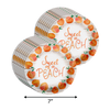 A Sweet Peach is on the Way Baby Shower Party Supplies 64 Piece Tableware Set Includes Large 9" Paper Plates Dessert Plates, Cups and Napkins Kit for 16