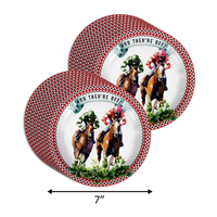 Off Two the Races Derby Day 2nd Birthday Party Supplies 64 Piece Tableware Set Includes Large 9" Paper Plates Dessert Plates, Cups and Napkins Kit for 16